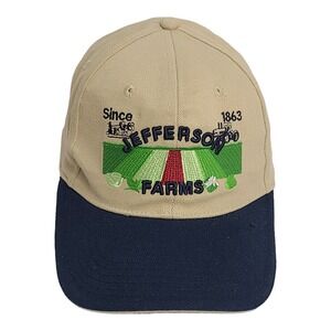 Vintage Jefferson Farms Trucker Baseball Snapback Hat Cap Retro